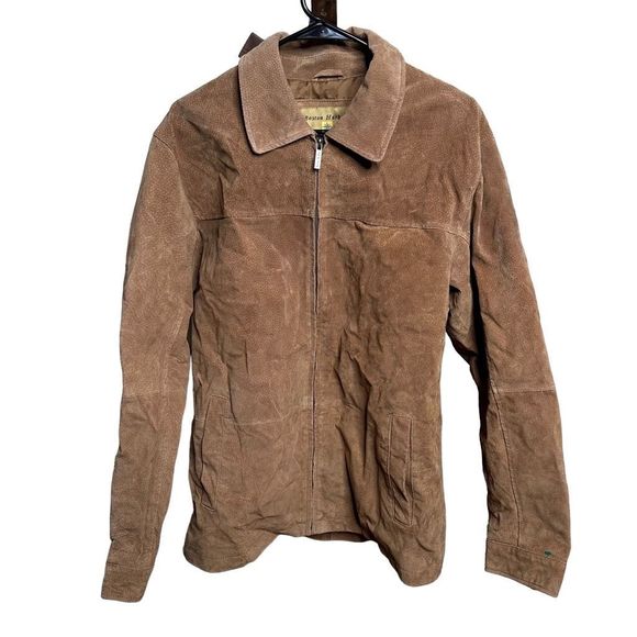 Vintage Boston Harbour Outerwear Men Suede Leather Jacket Men’s Size S - Picture 1 of 3